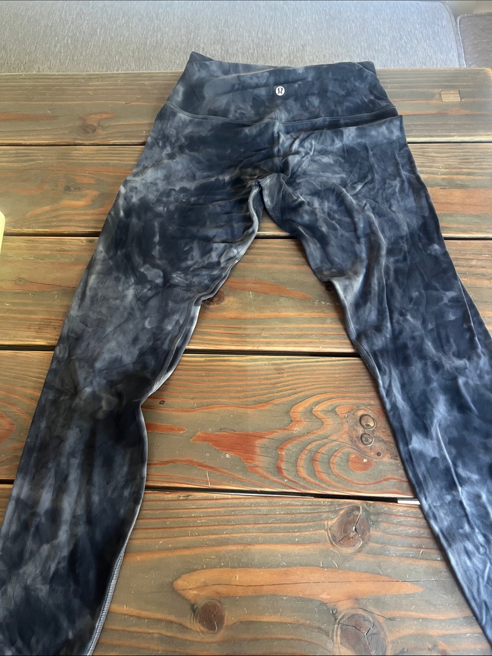 lululemon athletica Tie-Dye Black & Gray High-Rise Jeggings